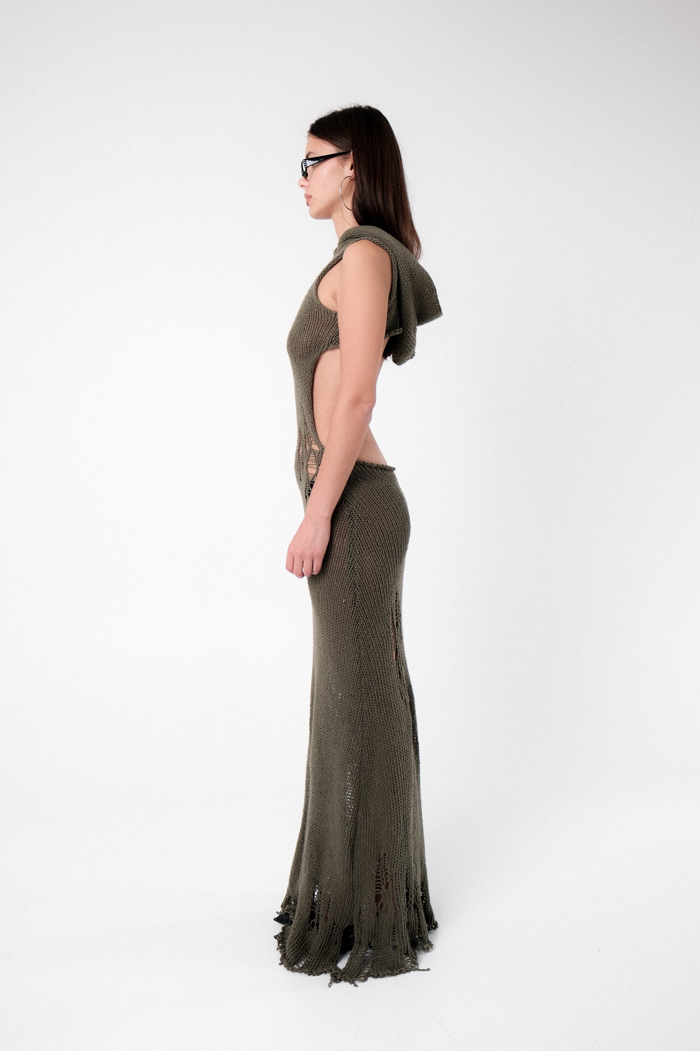hood maxi dress