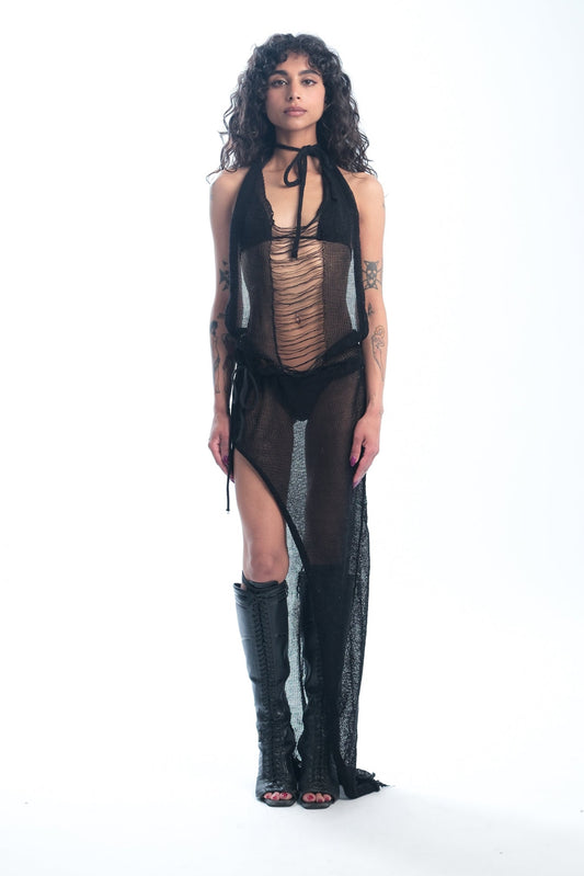 ripped maxi dress