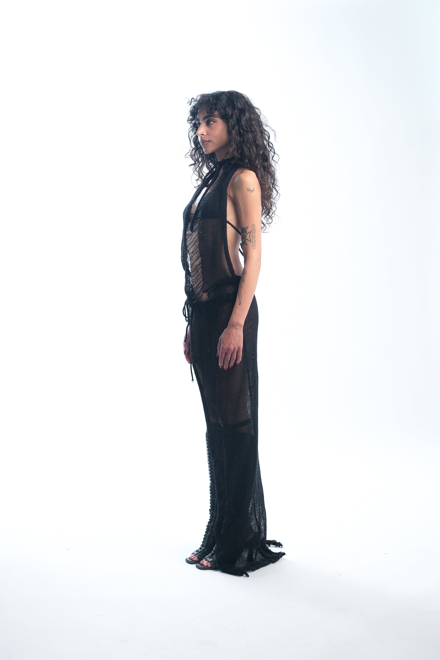 ripped maxi dress